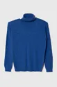 Otroški pulover s primesjo volne United Colors of Benetton modra