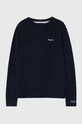 Детски памучен пуловер Pepe Jeans тънък тъмносин PB701206