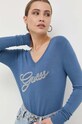 Guess sweter wełniany niebieski W3YR21.Z2NQ2