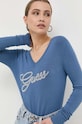 Guess sweter wełniany niebieski W3YR21.Z2NQ2