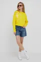 Βαμβακερό πουλόβερ Tommy Hilfiger κίτρινο