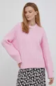 różowy Tommy Hilfiger sweter z domieszką wełny