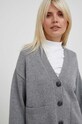 Tommy Hilfiger kardigan z domieszką wełny szary WW0WW39015