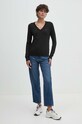 Πουλόβερ Tommy Hilfiger WW0WW40098 μαύρο SS25