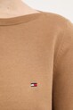 Tommy Hilfiger sweter WW0WW40099 brązowy