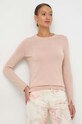 BOSS sweter wełniany różowy 50492551