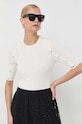 BOSS sweter z domieszką wełny beżowy 50493911