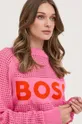 różowy BOSS sweter