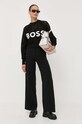 Пуловер BOSS 50494137 черен AW23