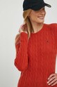 Μάλλινο πουλόβερ Polo Ralph Lauren πορτοκαλί 211910421