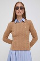 Polo Ralph Lauren gyapjú pulóver 211910421 bézs AW24