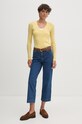 Вовняний светр Polo Ralph Lauren 211910422 жовтий AW24