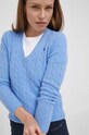 Polo Ralph Lauren gyapjú pulóver 211910422 kék
