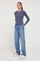 Пуловер Hollister Co. KI350.3122.201 тъмносин AW23
