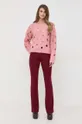 Pinko sweter wełniany różowy