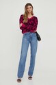 Pinko sweter wełniany 101575.A11F różowy AW23