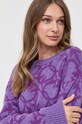 Pinko sweter z domieszką wełny fioletowy 101574.A11F