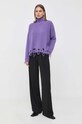 Pinko sweter wełniany 101787.A15H fioletowy AW23
