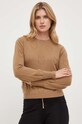 Pinko sweter kaszmirowy brązowy 101498.A0ZY