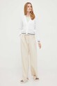 Pepe Jeans pulover de bumbac PL702019.800 alb AW23
