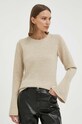 By Malene Birger sweter wełniany beżowy Q71803015