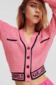 Karl Lagerfeld kardigan 235W2007 różowy SS24