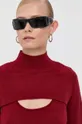 rdeča Volnen pulover Patrizia Pepe