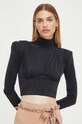 Blúzka Elisabetta Franchi slim čierna MD01136E2
