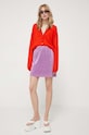 Stine Goya cardigan din lana SG5097 portocaliu AW23