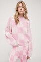 Stine Goya pulover din amestec de lana groase roz SG5103
