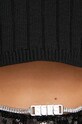 GCDS pulover de lana FW23W380012 negru