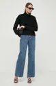 Liu Jo gyapjú pulóver fekete
