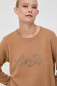 brązowy Liu Jo sweter z domieszką wełny