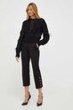 Twinset sweter z domieszką wełny 232TP3510 czarny AW23