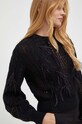 Twinset sweter z domieszką wełny czarny 232TP3510