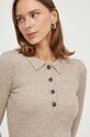 Herskind sweter wełniany beżowy 4981825