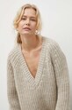 Herskind sweter wełniany 4918750 beżowy