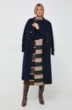 Weekend Max Mara sweter z domieszką jedwabiu 2353660333600 granatowy AW23