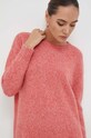 Weekend Max Mara sweter z domieszką wełny różowy 2353661233600