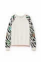 Desigual sweter bawełniany 23WWJF17 beżowy