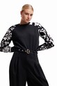 Desigual sweter pozostałe czarny 23WWJF20
