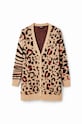 Kardigan Desigual 23WWJF44 WOMAN FLAT KNIT THICK GAUGE JAC 23WWJF44 šarena