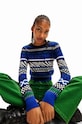Odzież Desigual sweter 23WWJF48 granatowy