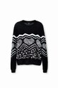 Πουλόβερ Desigual 23WWJF56 μαύρο