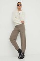 Marc O'Polo sweter wełniany 308605160165 beżowy AW23