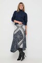 Guess sweter z domieszką wełny W3BR42.Z3A50 granatowy AW23
