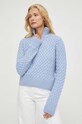 G-Star Raw sweter wełniany niebieski D23922.D170