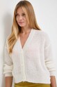 Max Mara Leisure kardigan wełniany beżowy 2333460436600