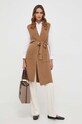 Μάλλινη ζακέτα Max Mara Leisure 2333560336600 καφέ AW23