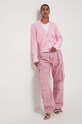 Moschino Jeans kardigan wełniany 0921.8207 różowy AW23